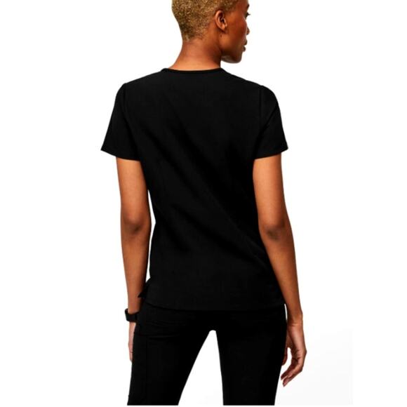Figs XS Casma Three Pocket Black Scrub Top Short Sleeve FW1100 - Picture 2 of 8